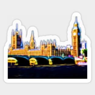 Houses of Parliament with Big Ben, London Sticker